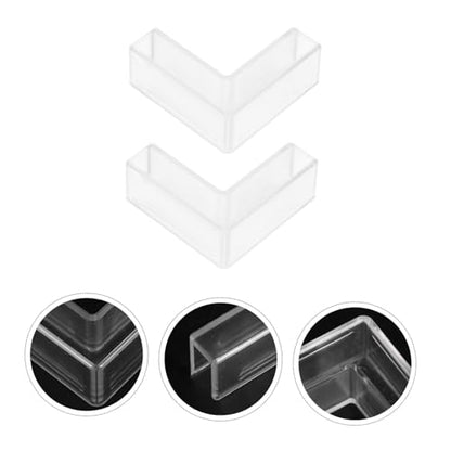 Garneck 10pcs Plastic Glass Clamps for Aquariums and Showcases Shaped Fixing Clip for Glass Panels Easy Installation and Support for Displays