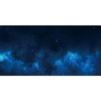 AWERT 72x18 inches Galaxy Aquarium Background Cloud Stars and Blue Cosmic Universe Fish Tank Background Mystery Space Terrarium Background