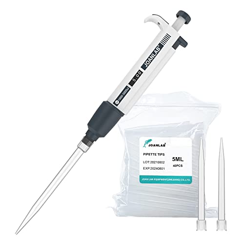 Micropipette 1000-5000ul Manual Adjustable Single Channel Pipettes High Accurate Lab Pipettors with Pipette Tips - color: 1000-5000ul