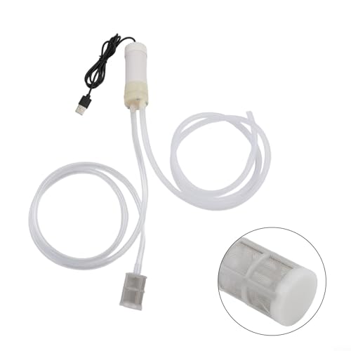 5V Self-Priming Water Pump USB Powered Vacuum Pump with 4L/Min Flow Plastic Housing Compact Portable Design for Aquarium Cleaning, Balcony Irrigation, Camping and Outdoor(1 Meter) - size: 1 Meter