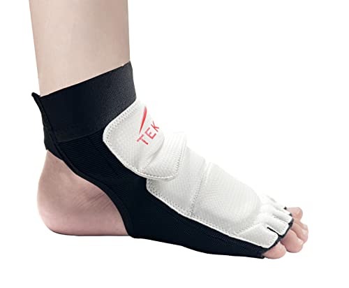 Taekwondo Foot Guard Protector Gear for Sparring MMA Training Competition Kickboxing Karate Boxing Martial Arts Kung Fu Punch Bag TEKA (Pair) (M) - size: Medium