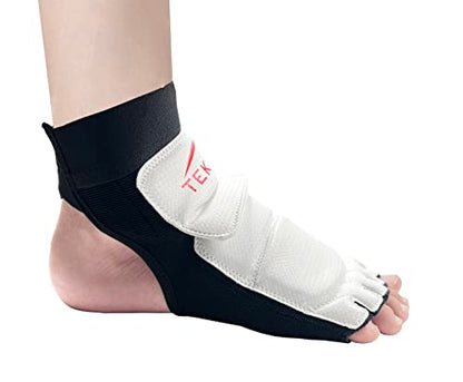 Taekwondo Foot Guard Protector Gear for Sparring MMA Training Competition Kickboxing Karate Boxing Martial Arts Kung Fu Punch Bag TEKA (Pair) (M) - size: Medium