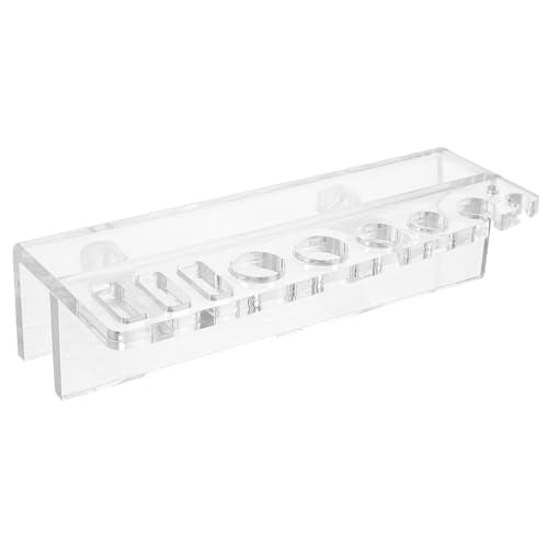 Happyyami Fish Tank Tool Holder Aquascaping Organizer for Water Plant Maintenance Wall-Mounted Storage Rack for Scissors Tweezers and Clips Convenient and Reusable
