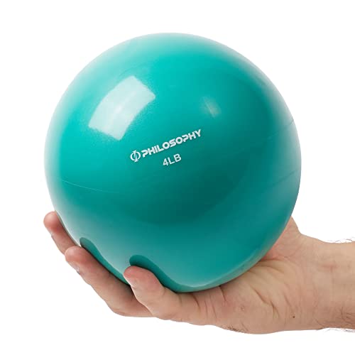 Philosophy Gym Toning Ball - Soft Weighted Mini Medicine Ball - style: 4 LB