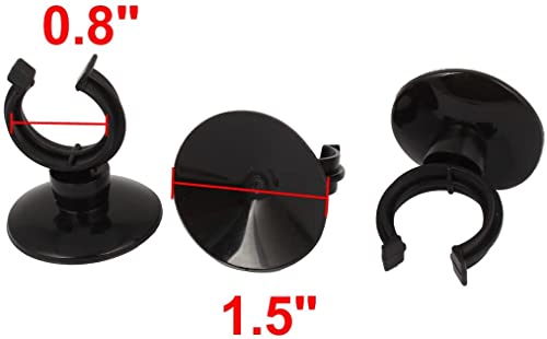 XYWHPGV Aquarium Black Suction Cup Airline Tube Organizer Clips Clamps 6 Pcs(c4e5d 7722b 5dd95 59475 42a5b 7b837
