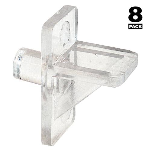 Prime-Line U 10136 1/4 In., Clear Plastic, Shelf Support Peg (8 Pack)
