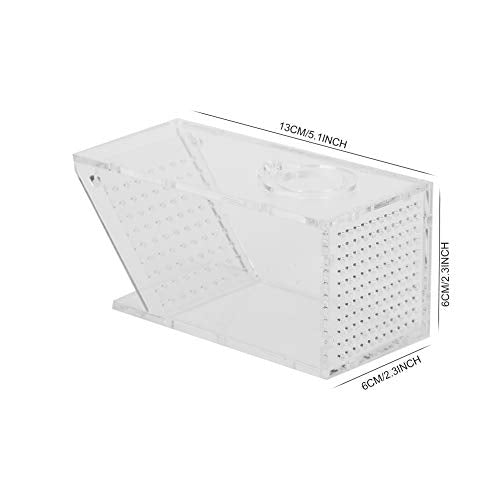 Acrylic Aquarium Fish Tank Crab Trap Catcher Box One Way Trap Breeder Box for Small Fish Tank Baby Aquarium