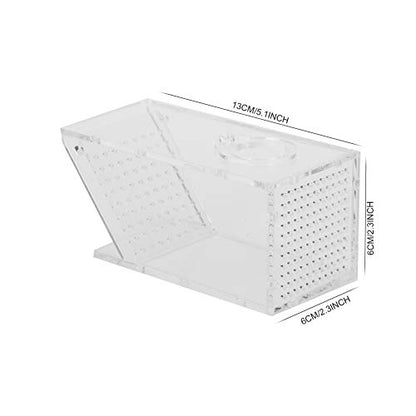 Acrylic Aquarium Fish Tank Crab Trap Catcher Box One Way Trap Breeder Box for Small Fish Tank Baby Aquarium