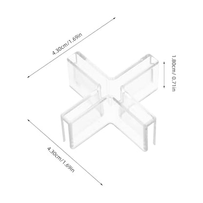 SOLUSTRE 10pcs Transparent Plastic Glass Clips for Easy Installation Fish Tanks and Display Cabinets Multi-functional Clamps for Shelves and Aquariums Flexible and Practical Design