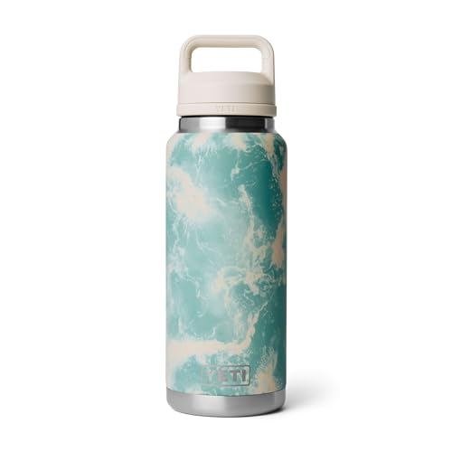 YETI Rambler 36 oz Bottle, Vacuum Insulated, Leakproof, Stainless Steel with Chug Cap - color: Sea View