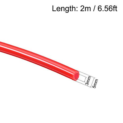 uxcell Silicone Tubing 1/8"(3mm) ID x 3/16"(5mm) OD 6.6ft(2m) Silicone Rubber Tube Air Hose Pipe for Pump Transfer Red - color: Red, size: 1/8" x 3/16"-6.6ft