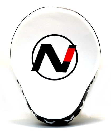 Focus Mitts | Boxing & Muay Thai Punching Pads | Kickboxing & MMA Training Punch Shield - color: White
