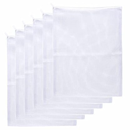 Aquarium Filter Bags Large - Reusable Fish Tank Filter Media Mesh Bags with Plastic Zipper (11.5 x 15.5 inch (6 Pack)) - size: 11.5 x 15.5 inch (6 Pack)
