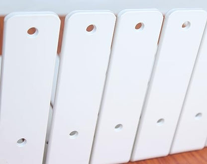 4 Pack - L 8" x H 6" x W1.5, 5mm Thick White L Shelf Bracket, Iron Shelf Brackets, Metal Shelf Brackets, Floating Shelf, Shelf Supports with Screws - size: 8''x6'', style: White 4 Pack