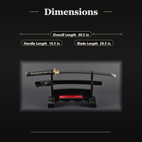 Hand Forged 1045 Heat-Tempered Katana, Full Tang Sword - color: Dragon648