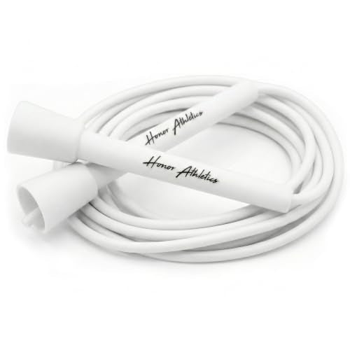 HONOR ATHLETICS Speed Rope, Skipping Rope - Best for Double Under, Boxing, MMA, Cardio Fitness Training Condition - Jump Rope - color: White