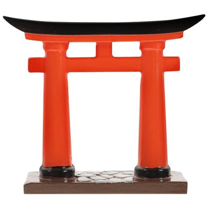 BESPORTBLE Mini Torii Gate Aquarium Decor Resin Ornament for Japanese Zen Garden and Fish Tank Small Traditional Shinto Shrine Model 3.54 Inch