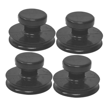 ORFOFE 4pcs Heavy Duty Suction Cups for Aquarium Meditation Bowl Black Large Diameter Strong Adhesion