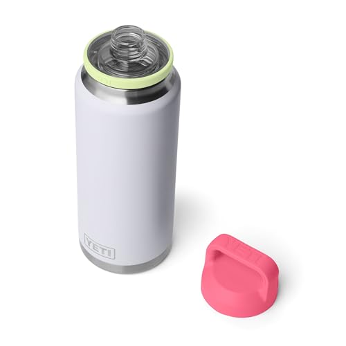 YETI Rambler 36 oz Bottle, Vacuum Insulated, Leakproof, Stainless Steel with Chug Cap - color: Mist/Pink/Grasshopper
