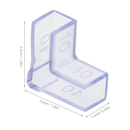 25pcs Fish Tank Corner Protectors, 10mm PVC Edge Guards for Aquarium Glass, L-Shaped 90° Anti-Collision Safety Covers and Furniture Protection