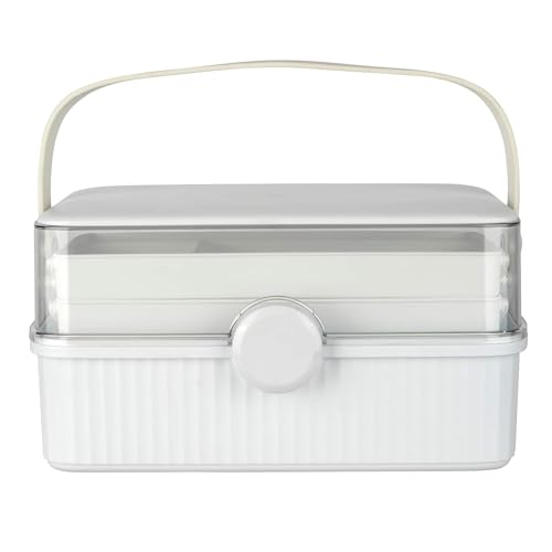 Artist's Loft Storage Box – Multi-Tier Craft Organizer with Compartments, Multi-Color, Medium 13.5" x 8" x 7", 1 Pack - color: Multi Color
