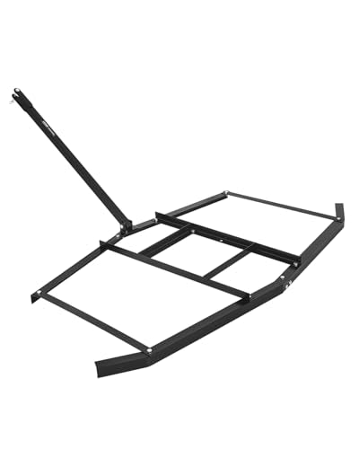 VEVOR Drag Harrow, 74" Width Tow Behind Drag Harrow, Q235 Steel Driveway Grader with Adjustable Bars & Pin Hitch, Support up to 50 lbs, Tractor Driveway Harrow for ATVs, UTVs, Garden Lawn Tractors