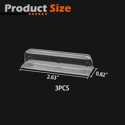 LikeLion 3 Pack Glass Canopy Handles, Fits Aquarium Masters, Deep Blue Professional, Aqueon, and Marineland Glass Canopies, Clear Plastic, Without Adhesive Backing