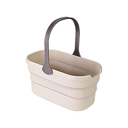Eyliden Collapsible Bucket, 10L Foldable Mop Bucket with Handle, Portable Cleaning Pail for Camping, Car Wash, Fishing & Beach