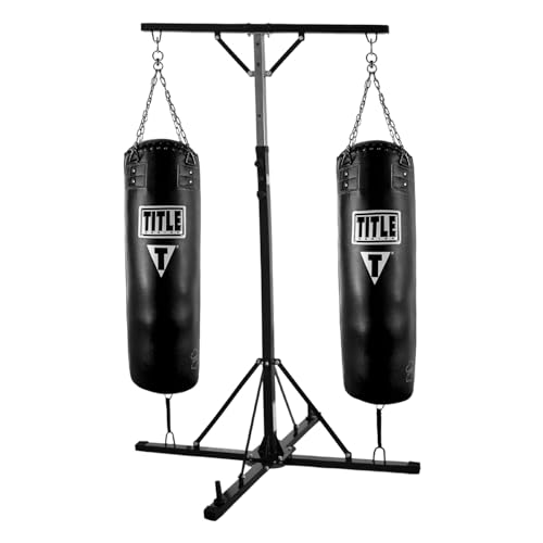 Title Boxing Double Trouble Heavy Bag Stand (Without Heavy Bag): Heavy Bag Hanger, Punching Bag Hanger, Boxing Equipment, Heavy Bag Mount for Boxing, MMA, Kickboxing