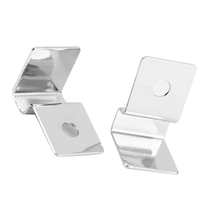 Bewinner Aquarium Lid Clips for 5mm Glass, Stainless Steel Fish Tank Cover Clips with Silicone Pads, Secure Glass Cover Holder Support Bracket