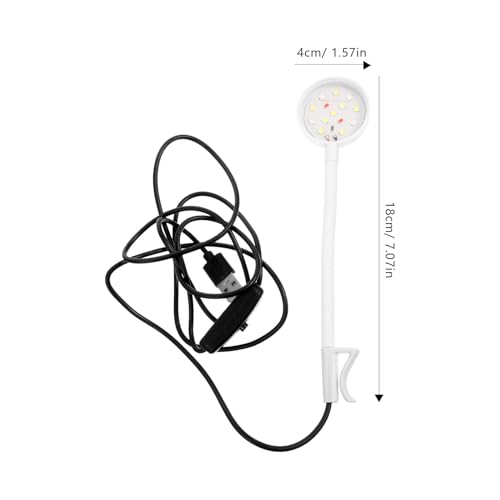 Homoyoyo Clip-Type Aquarium Light Fish Tank Lamp USB-Powered LED Aquarium Spot Light with High Brightness and Clamp Fixing for Aquatic Plants and Fish Tank Accessories