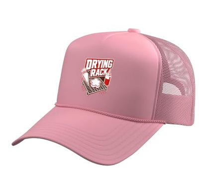 Drying Rack Baking Pastry Chef Trucker Hat with Adjustable Mesh Back - color: Pink