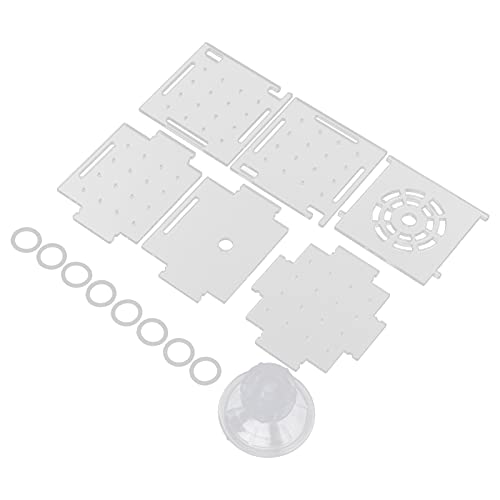 MAVIS LAVEN Fish Isolation Box, Acrylic Breeding Hatchery with Feeding Hole, 1.5mm Openings for Baby Fish and Shrimp, Easy Mounting for Aquariums (Single Grid mini 6 * 6*)