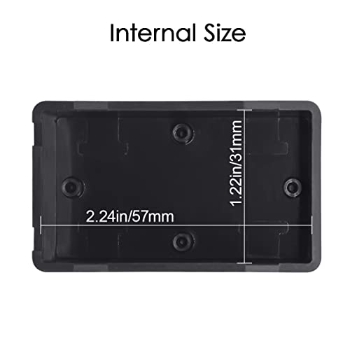 5Pcs ABS Plastic Electrical Project Case Power Junction Box, Project Box Black 2.4 x 1.4 x 1.0 inch (61 x 36 x 25 mm) - size: 2.4" x 1.4" x 1.0"(5pc)