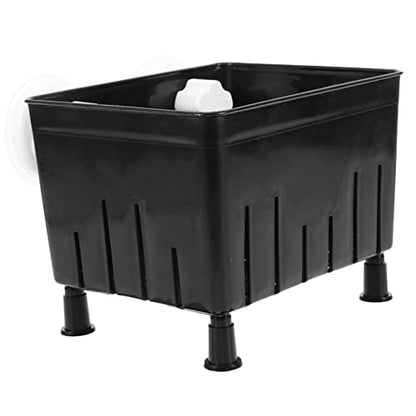 Generic Aquarium Isolation Box Fish Breeding Box for Tortoise Nursery Tank for Baby Fish Observation Window Plastic Rubber Construction - color: Black