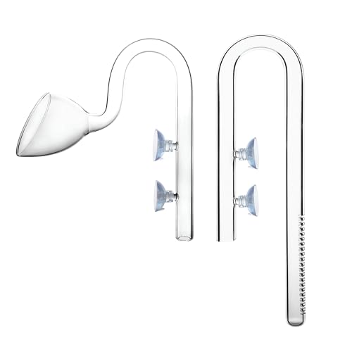 Glass Lily Pipe Inflow Outflow Set 20mm for 3/4" ID (19/25mm) Tubing
