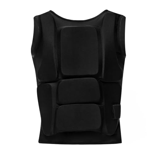 Karate Sparring Vest Taekwondo Chest Protector Black White - color: Black, size: Small