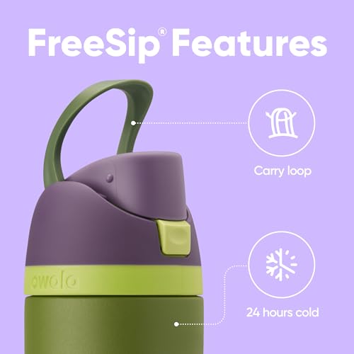Owala Marvel FreeSip Stainless Steel Water Bottle 24 oz Hulk - color: Hulk, size: 24 Ounces