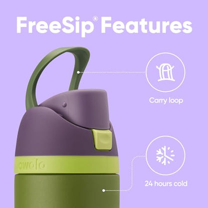 Owala Marvel FreeSip Stainless Steel Water Bottle 24 oz Hulk - color: Hulk, size: 24 Ounces