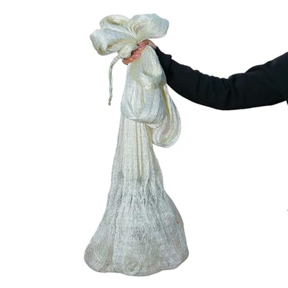 Lawaia Traditional Fishing Cast Net Multifilament Line Landing Net with Steel Pendant Weight Hand Throwing Fish Net White Nylon Small Mesh - color: white, size: 4m high