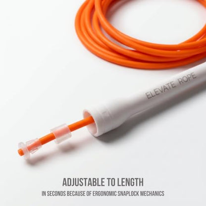 Elevate Rope Jump Rope for Men & Women, 5mm PVC Cable, 10 ft Adjustable - color: Orange