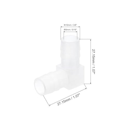 uxcell 3/8" 90 Degree Elbow Hose Barb, 6pcs L-Shaped Aquarium Air Valve Connector Tubing for Fish Tank Pond Air Line