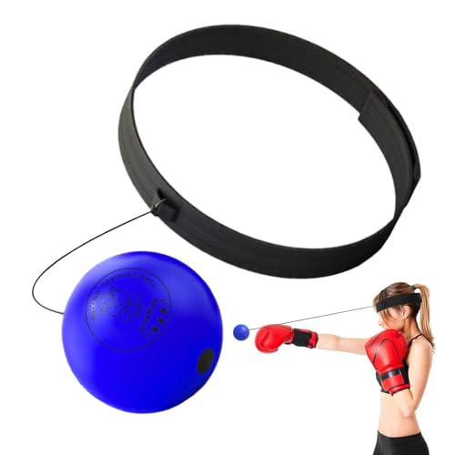 Boxing Reflex Ball Funny Head-Mounted Adjustable Breathable | Home Boxing Reflex Ball Punching Game for Men Women Adults Beginner Workout Exercise Relief Fitness MMA - color: Blue