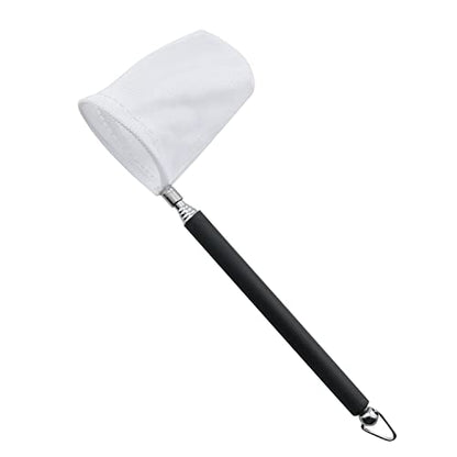 DGZZI Aquarium Fishing Net, Round Black, Stainless Steel, Telescopic Handle, Compact, 4.5-5.0 cm, 46 cm, 25g, Safe for Fish