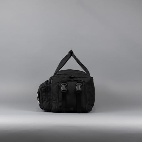 WOLFpak 30L Perfect Duffle Bag - Sports Tactical Gym Bag (Alpha Black) | Laptop Pouch, MOLLE Compatible, Padded Straps, 1000D Waterproof Fabric, Dual Cup Holders, Military Grade - color: Alpha Black