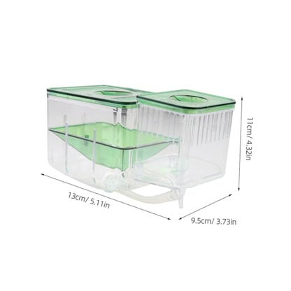 DECHOUS Transparent Acrylic Fish Tank Breeding Box Isolation Incubator for Aquarium Fish Fry Protection Self Guided Flow Hatching Case for Guppy Shrimp Fry Survival and Small Acclimation