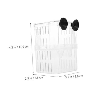 POPETPOP 3pcs Fish Breeding Box Double Isolation Aquarium Box for Small Fish Fry Shrimp Suction Cup Design for Easy Installation Safe Separation
