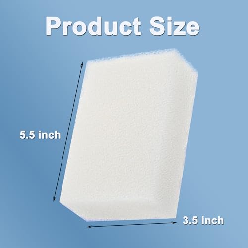 6 Pcs Aquarium Bio Sponge White Foam Filter Pads Compatible with Aqua Clear 70/300 Filtration Systems