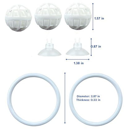 Fish Aquariums Accessories, 1 with Floating Ball & 2 Exercise Training Toys, Feeding Betta Set for Tank, Enrichment