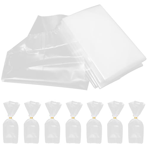 50pcs Ornamental Fish Packing Bags Leak-proof Live Fish Transport Pouches with Gusseted Bottom 20x35x12cm for Aquatic Shipping and Handling with Elastic Bands